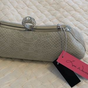 NWT Clutch bag, diamond ring detail + chain strap